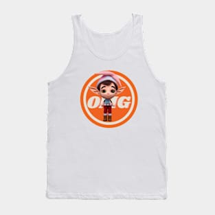 OMG with Cartoon Tank Top